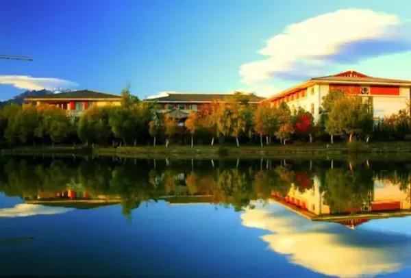 丽江玉龙雪山下的最美秋景——云大旅院