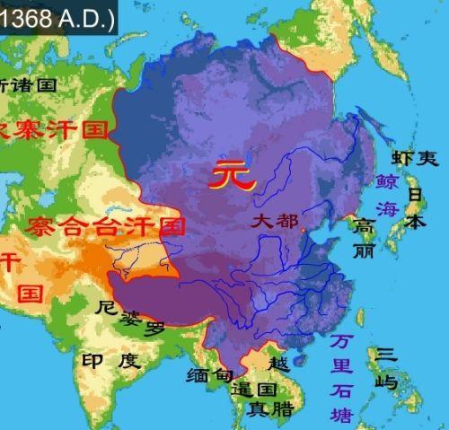 中国元朝面积图片