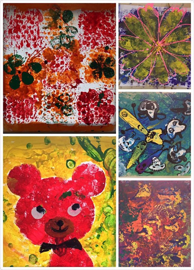 在张老师家学画的作品