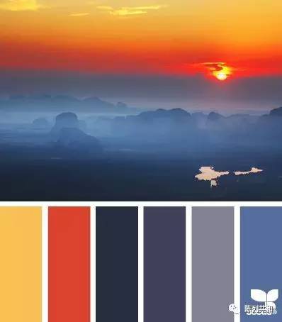 ② 近似色搭配:两个比较接近的颜色相配,显得柔和.