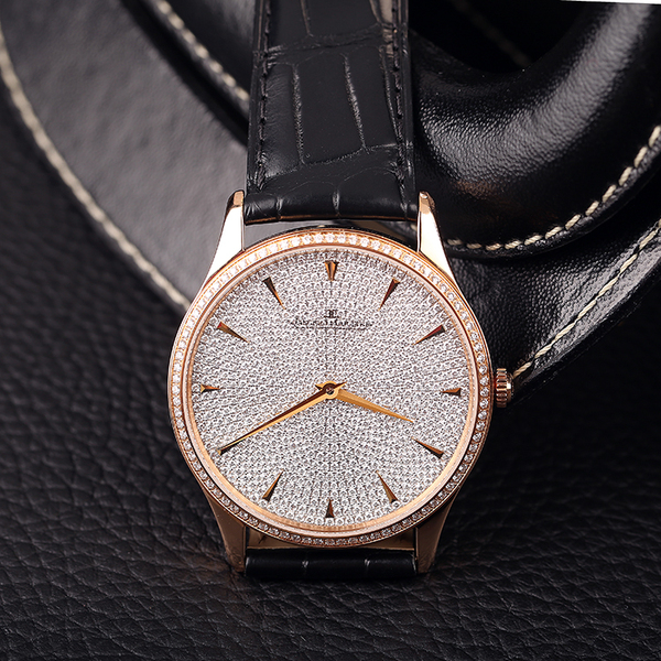 积家q1352507 大师系列自动机械18k玫瑰金满钻手表