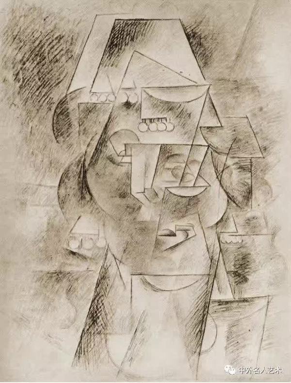 毕加索早期素描画图片