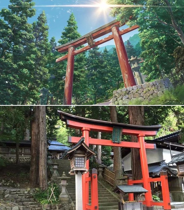 "这个宫水神社的原型便是日本岐阜县飞弹市的王宫日枝神社 拍摄