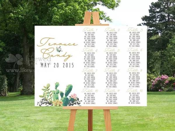 婚礼| 30款国外创意婚礼宾客座位表