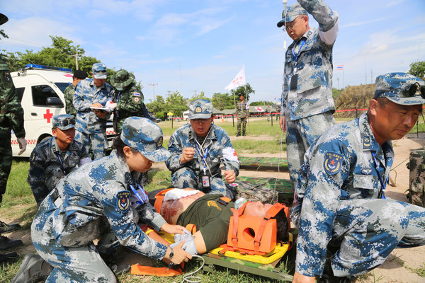 2016年9月,空軍總醫院野戰醫療隊走出國門,在東盟災害救援與軍事醫學