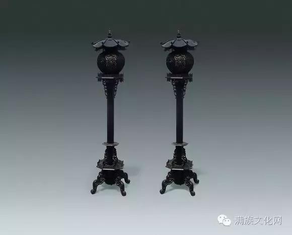 紫檀玻璃彩绘花鸟图六方宫灯