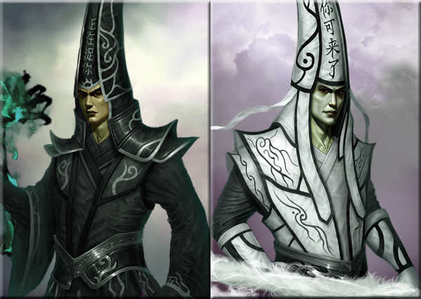 白无常和黑无常人们并称无常二爷,是专门捉拿恶鬼的神.