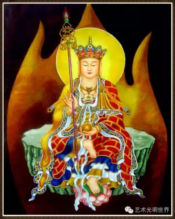 地藏菩萨.油画:作者-释禅雪法师