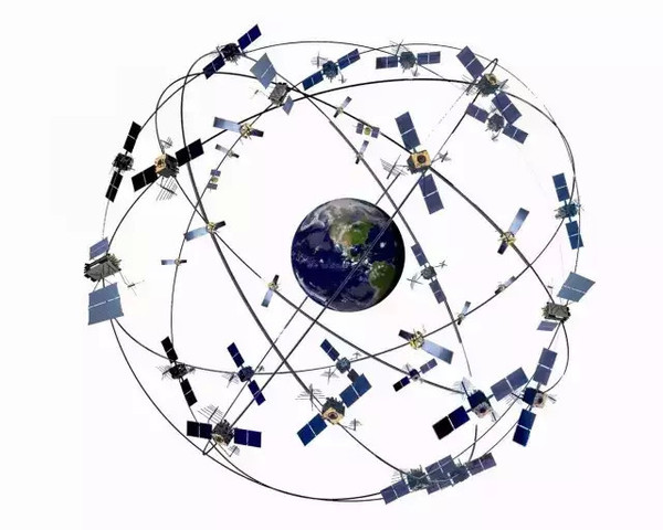 抽象版的gps卫星轨道示意图