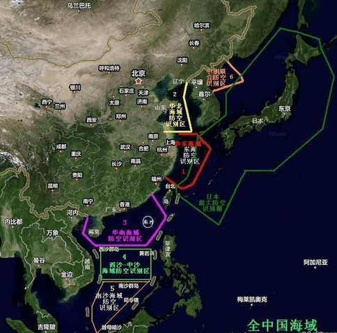 南海防空识别区规划图图片