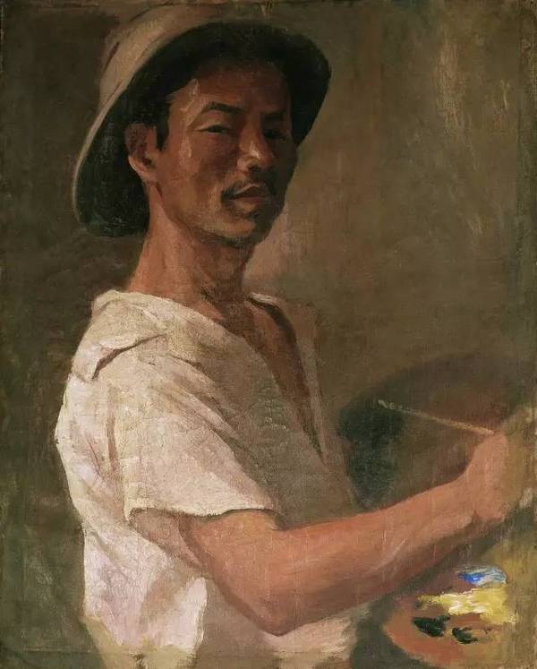 《吴作人像》 布面油彩 56×45cm 1941年 南京师范大学藏