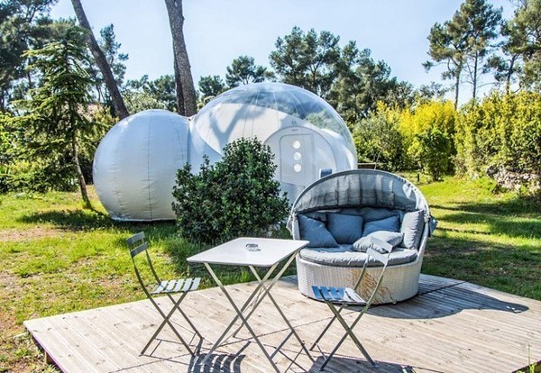 在北京的森林里,居然有一座透明泡泡屋!