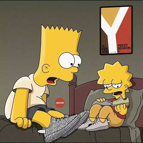 当潮人辛普森穿上 supreme,nmd 和 yeezy