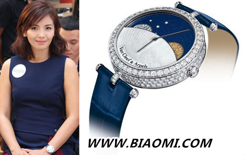刘涛佩戴梵克雅宝lady arpels jour et nuit 日夜腕表