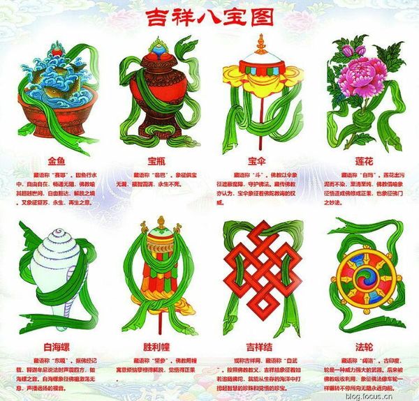 八瑞相(藏语:扎西达杰)亦称八吉祥徽,藏八仙和藏八宝