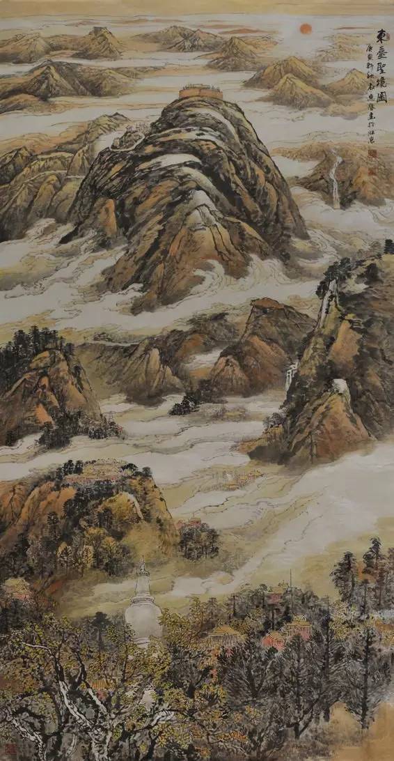 佛教名山胜境图作品选|衣惠春山水画作品欣赏之六