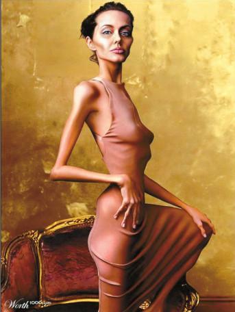 当性感女星变排骨精 安吉丽娜贝嫂詹妮弗都好吓人