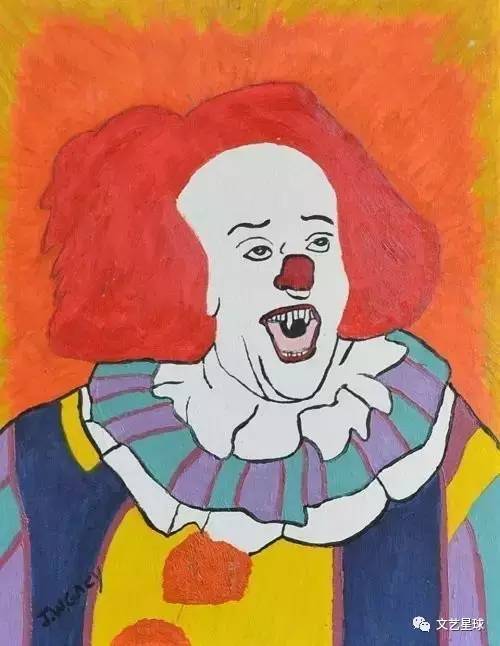 在被捕后,他在狱中开始进行自画像,创作了一个叫做小丑pogo的人物