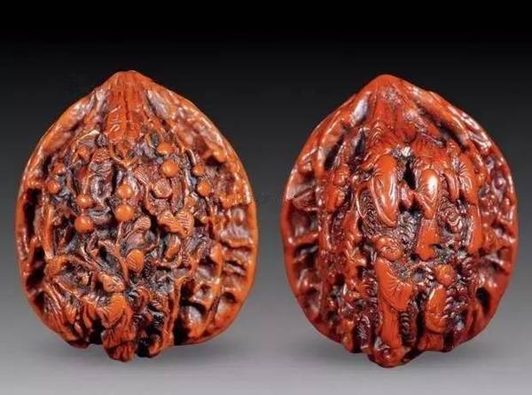 清乾隆 核桃雕周公梦雄