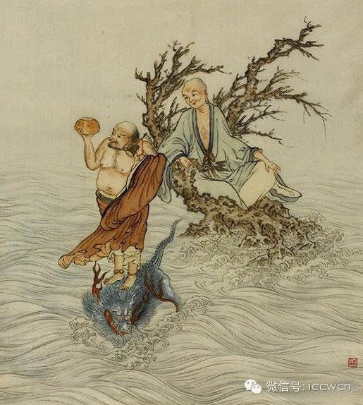 佛教艺术:夏荆山居士《罗汉》绘画欣赏