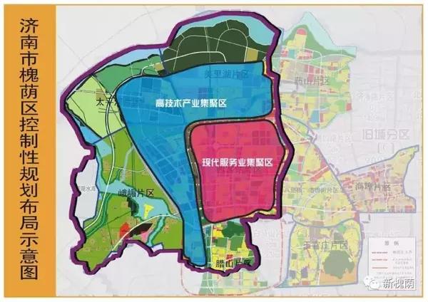 规划面积366平方公里 一区:高新区(300平方公里) 一园:槐荫科技产业园