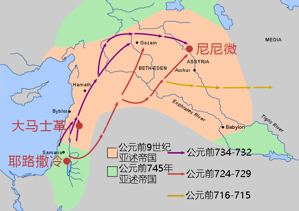 薩爾貢二世在位第一年遠征巴勒斯坦的撒馬利亞時,就俘虜了27,290人