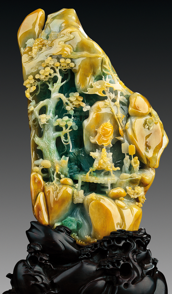 看玉雕大师,如何用翡翠抒写婉约风景!