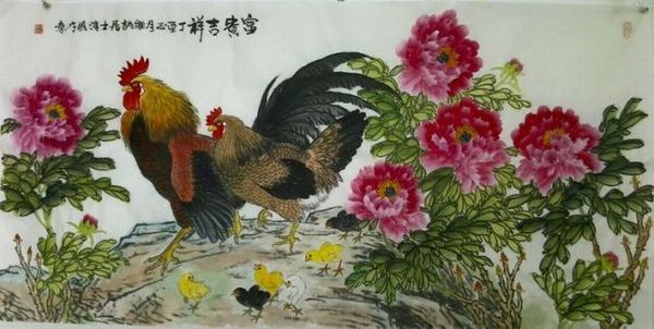 职业国画家段汉国:鸡年画鸡之富贵吉祥