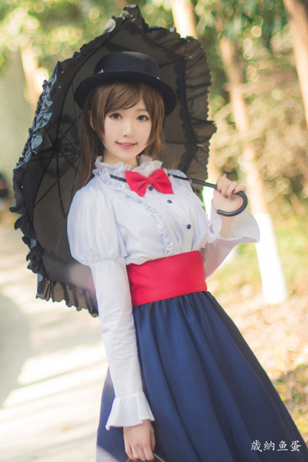 桃园奈奈生柔静淡雅cos,元气少女缘结神美少女