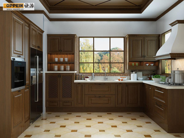 这套橱柜的核心在于吊柜开放柜,高柜,半高柜的应用,使整套橱柜灵动