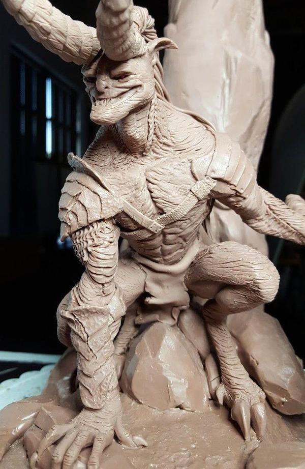 大神制《暗黑破坏神2》恶魔雕像 精雕细琢棱角分明