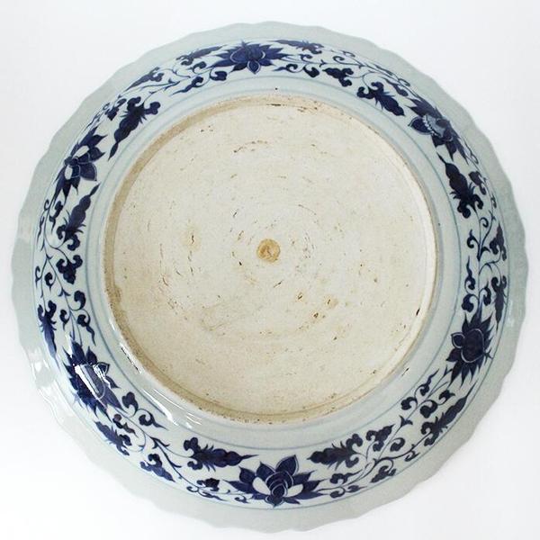 精品赏析 青花鱼藻纹花口折沿盘 新闻频道 手机搜狐