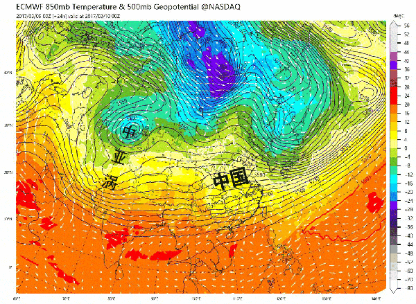 这一天,暖湿和冷湿气流都达到疯狂状态,1500米高空急流遍布.