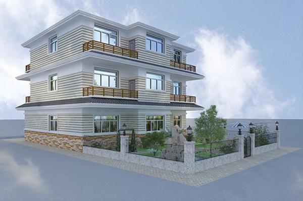 易盖房图纸:农村29x17别墅,阳台晾衣,小院种菜