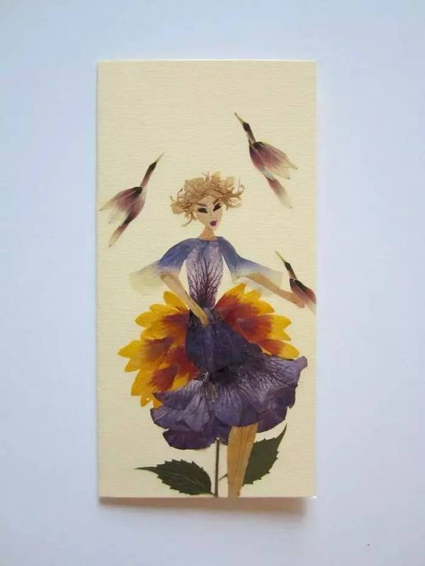 用押花制作书签.