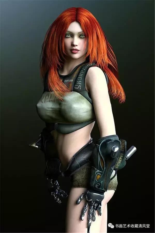 鲜活性感的 3d 人物插画