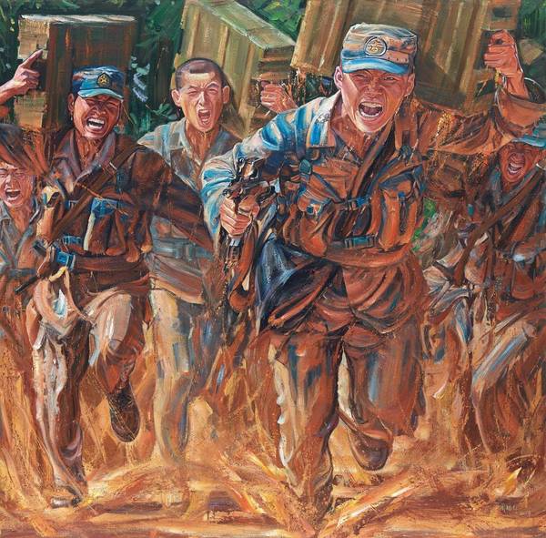 周福林 海军陆战队系列之 218(180×180cm ) 2017年