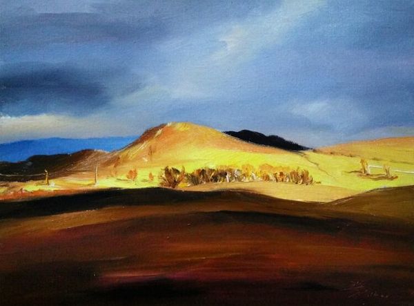 夏欢欢的油画:《初见》