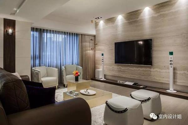 大理石电视墙,这样贴简洁大方!