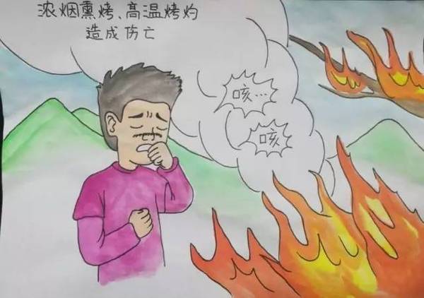 一个珲春小伙子手绘可爱公益漫画,讲述森林火灾应急防护知识