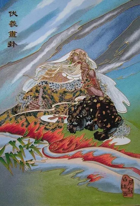 掐丝画--伏羲画卦