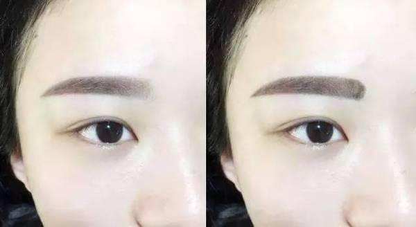 请点击此处输入图片描述 同样的眉毛,填满眉头和眉头渐变的效果,你