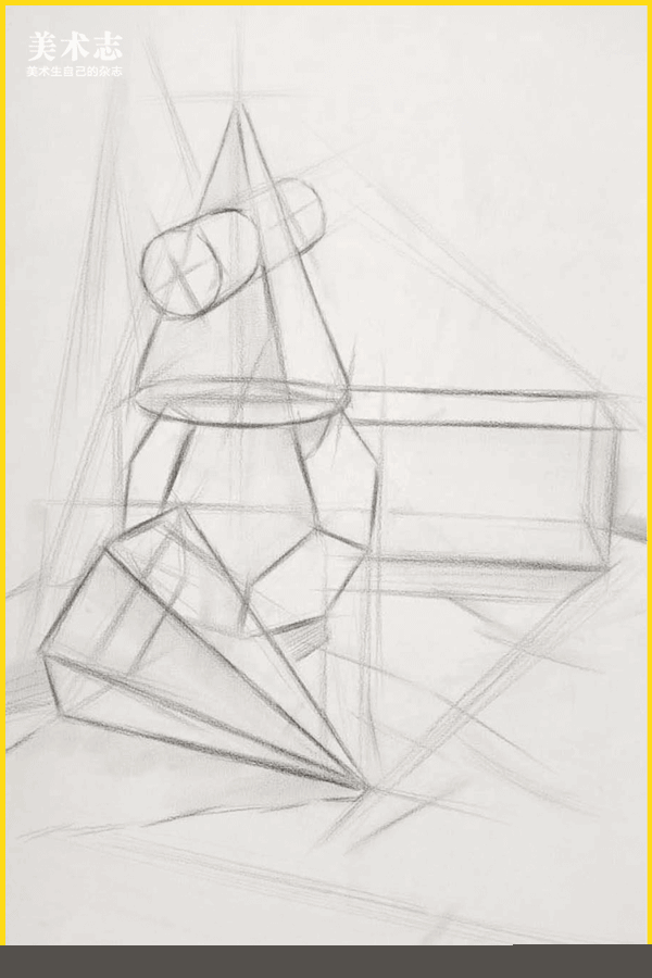 独家干货丨怎么画好几何体,照片到作品的动态步骤演变一看就会!