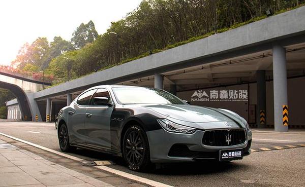 不一样的战斗水泥灰!玛莎拉蒂ghibli车身改色贴膜