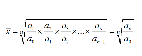 几何平均数计算公式