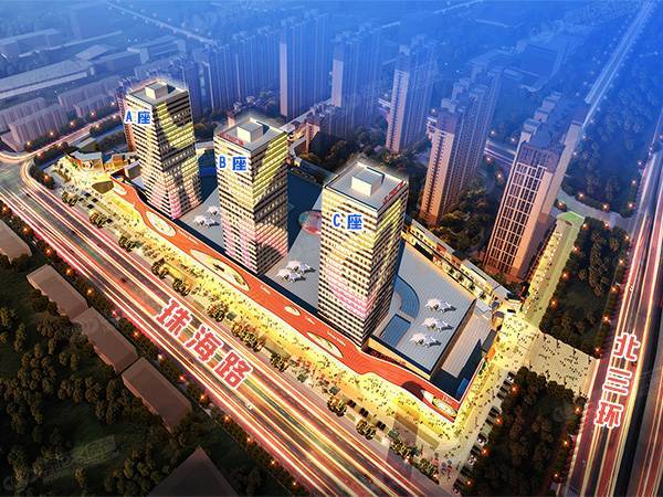 万达广场鸟瞰图