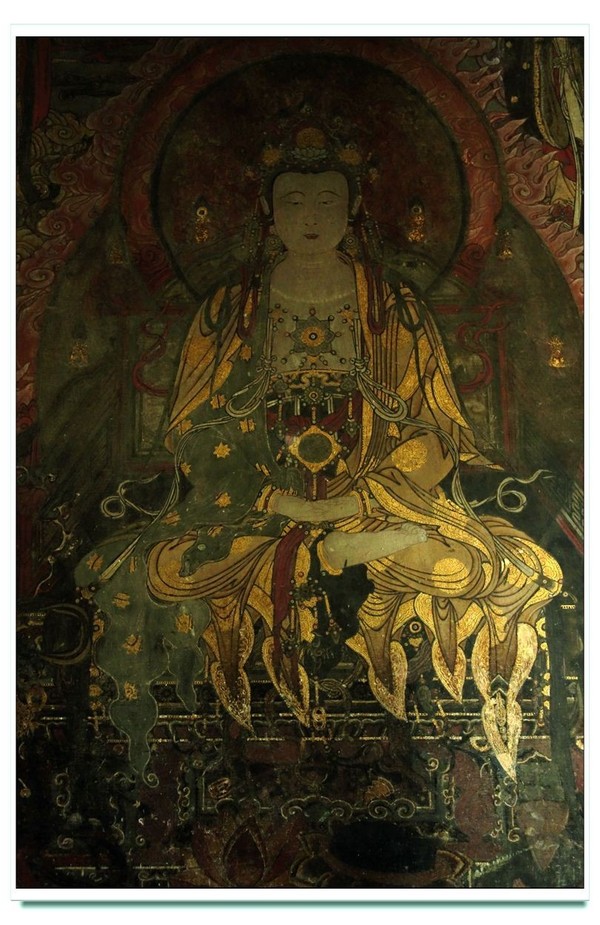 新津观音寺壁画——威德自在菩萨 而所有形像中堪称极至的,则是右壁第