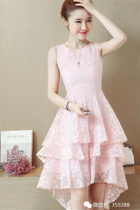 女装燕尾蕾丝1727连衣裙无袖修身gt529-显瘦甜美小清新沙滩背心长裙