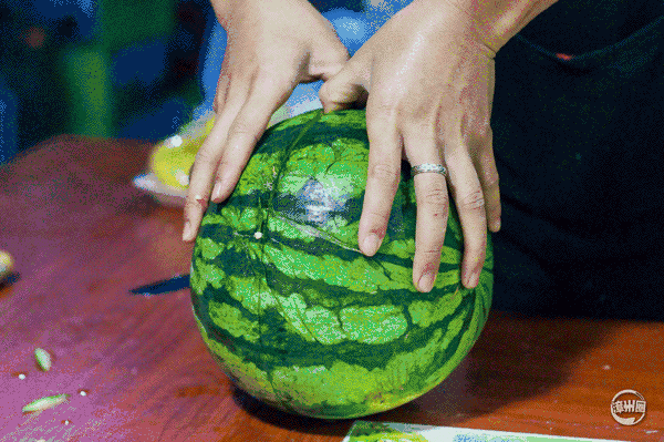 98元/斤 8424西瓜又称麒麟瓜,是西瓜中的爱马仕 瓜皮翠绿光滑,瓜纹