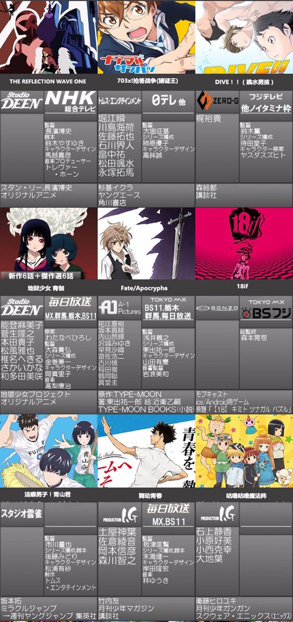 17年7月新番一览表 无线频道 手机搜狐
